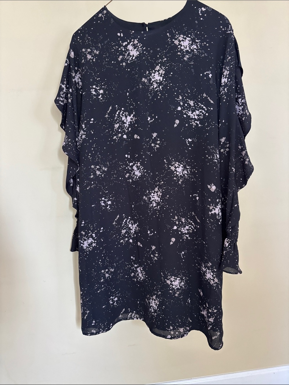 Mossimo Supply Co. Navy Tunic with Light Pink Splatter
